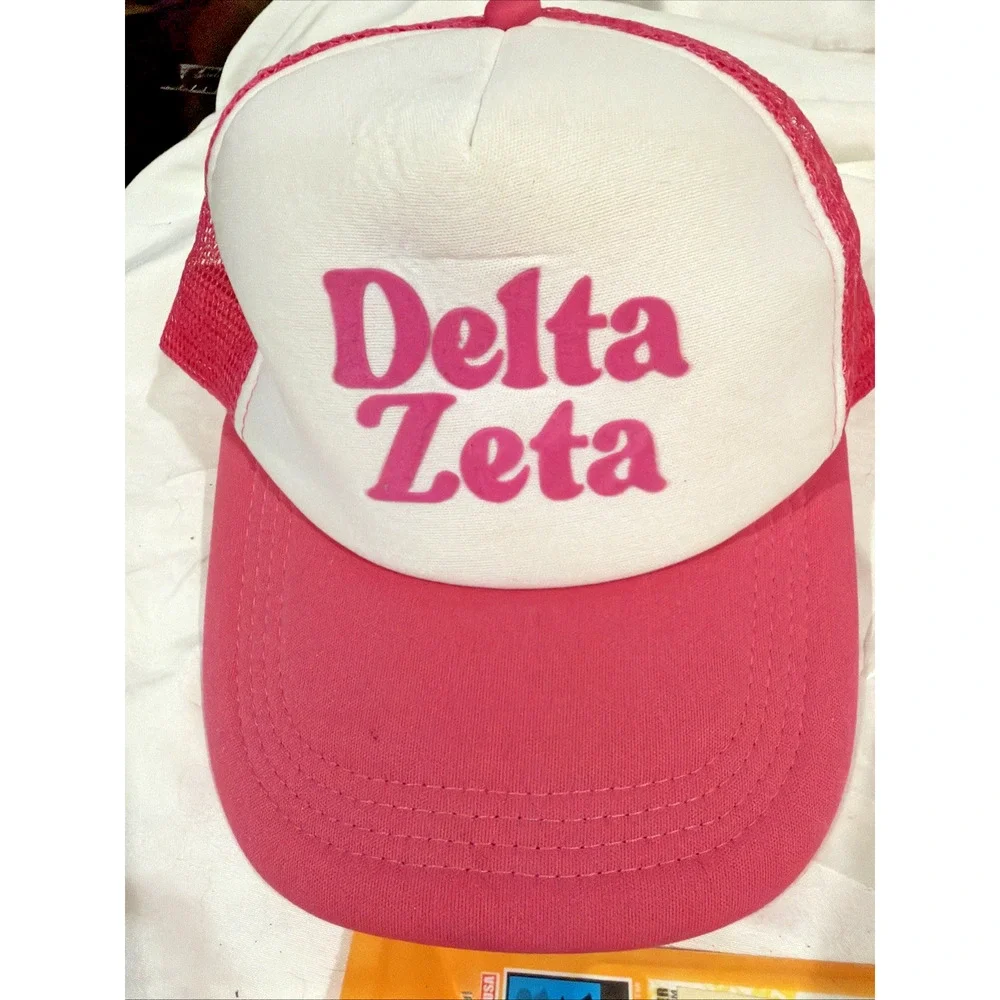 DELTA ZETA Sorority Bundle Hat Car Decal Wooden Paddle Crest Greek College NEW